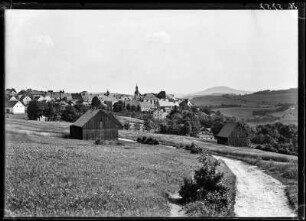 Wolkenstein (Erzgebirge). Gesamtansicht mit Pöhlberg