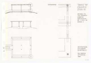 Homers Grab, Ios: Schnitte, Grundriss 1:100, Details 1:20