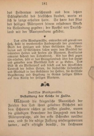 Zwölftes Wandgemälde. Bestattung der Leiche in Fulda.