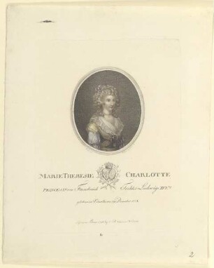 Bildnis der Marie Theresie Charlotte, Prinzessin von Frankreich