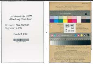 Entnazifizierung Otto Bischof , geb. 00.00.0000 (Beamter)