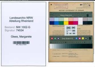 Entnazifizierung Margarete Glees, geb. 18.05.1916 (Buchhalterin)
