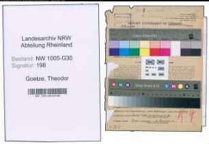 Entnazifizierung Theodor Goetze , geb. 06.11.1899 (Ingenieur)