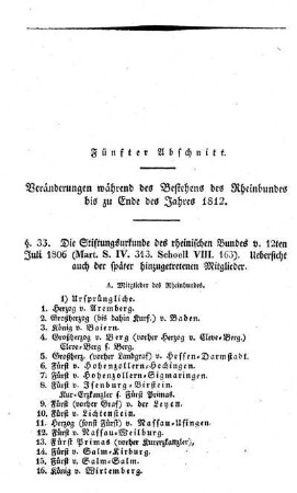 Fünfter Abschnitt. Veränderungen während des Bestehens des Rheinbundes bis zu Ende des Jahres 1812.