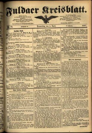 Ausgabe vom Donnerstag, den 04. April 1907.