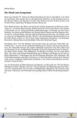 Die Musik zum Symposium