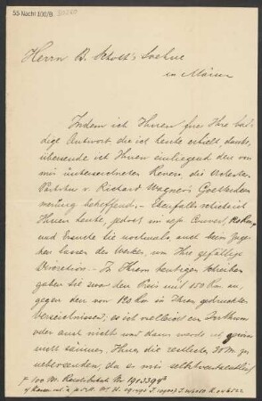 Brief an B. Schott's Söhne : 02.09.1889