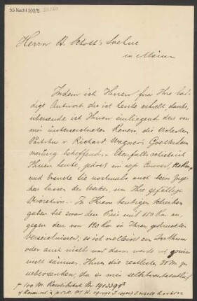 Brief an B. Schott's Söhne : 02.09.1889