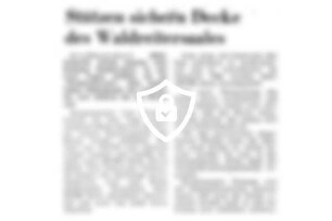 Stützen sichern Decke des Waldreitersaales