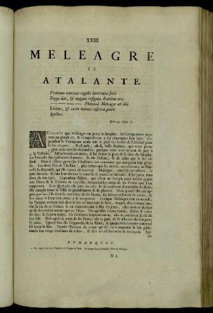 XXIII. Meleagre Et Atalante