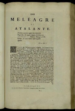 XXIII. Meleagre Et Atalante