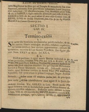 Cap. IV. De Termino exfilii