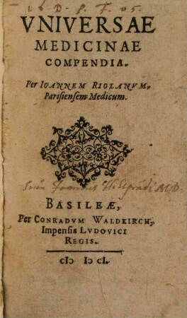 Vniversae Medicinae Compendia