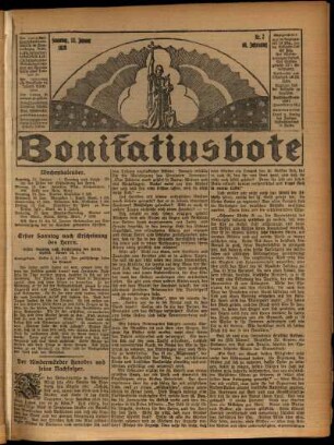 Erste Ausgabe vom Sonntag, den 13. Januar 1929.
