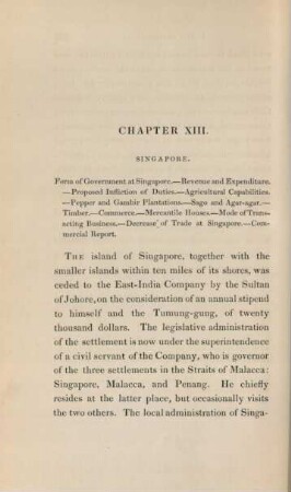 Chapter XIII. Singapore
