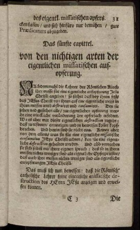 Das fünfte capittel. von den nichtigen arten der eigentlichen missatischen aufopferung.