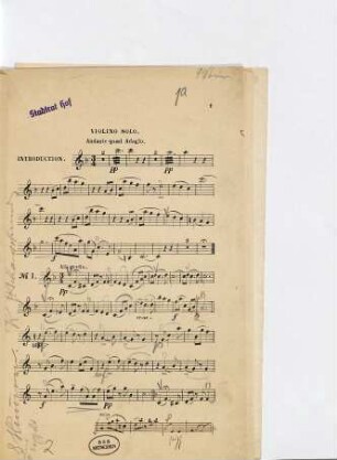 Auf Bergeshöhen : Ländler für Violine solo, 3 Violinen, Viola, Violoncello, Contre-Bass und Clarinette : op. 248