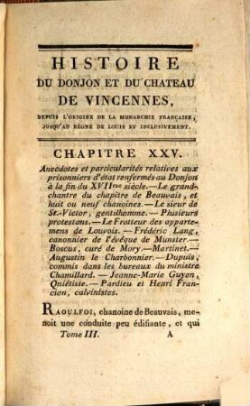 Histoire du donjon et du chateau de Vincennes : depuis leur origine jusqu'à l'époque de la révolution, 3