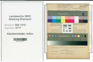 Entnazifizierung Arthur Kaeckenmeister , geb. 04.11.1902 (Techn.Leiter)