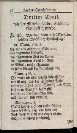 Dritter Theil, wie der Mensch solcher Erlösung theilhaftig werde