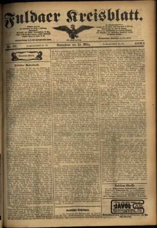 Zweite Ausgabe vom Samstag, den 24. März 1906.