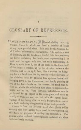 A Glossary of reference.