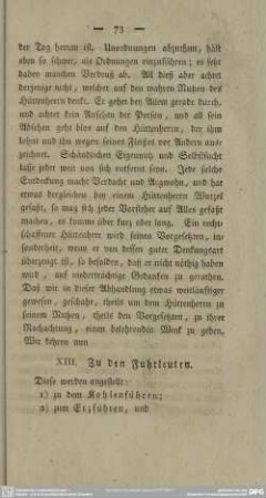 XIII. Zu den Fuhrleuten