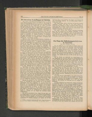 Die deutschen Ansiedlungen in Palästina.