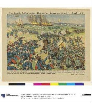 Eine siegreiche Schlacht zwischen Metz und den Vogesen am 20. und 21. August 1914