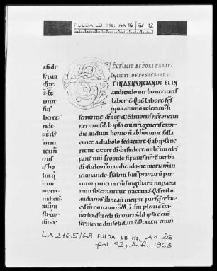 Augustinus, Enarrationes in Psalmos 1-50 — Initiale E, Folio 92 recto