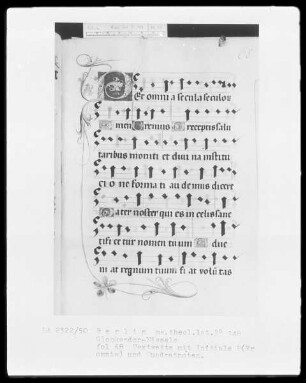 Glockendon-Missale — Initiale P(er omnia), Folio 68recto