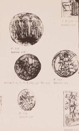 Oben: 3 Heilige, Mitte links: Heiliger Georg, Mitte rechts: Heiliger Sebastian & unten links: Heiliger Martinus; unten rechts: Heiliger Sebastian