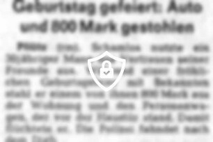 Geburtstag gefeiert: Auto und 800 [Name maskiert]