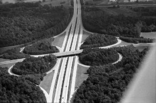 Freiburg: Freiburg Mitte, Autobahnkreuz, von Süden