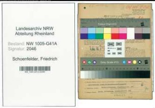 Entnazifizierung Friedrich Schoenfelder , geb. 23.10.1896 (Polizeibeamter)