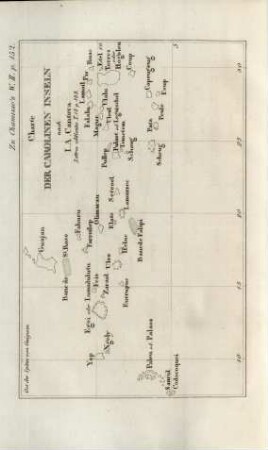 Charte der Carolinen Inseln nach I. A. Cantova