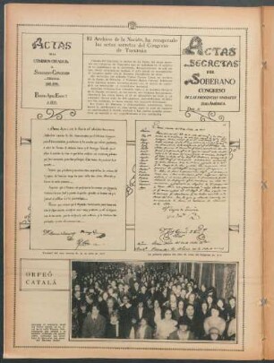 El archivo de la Nación, ha recuperado las actas secretas del Congreso de Tucumán
