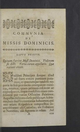 Communia de Missis Dominicis.