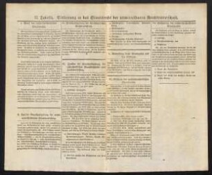 B, II. Tabelle. Einleitung in das Staatsrecht der unmittelbaren Reichsritterschaft.