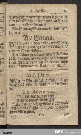 Haußhaltung im Majo.