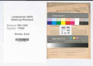 Entnazifizierung Erich Sircher, geb. 16.09.1902 (Bueroangest.)
