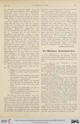 Ein Münchner Preisausschreiben / Gemälde-Austausch mit Amerika / Zum Urheberrecht / Laufende Preisausschreiben / Erledigte Preisausschreiben / Denkmäler / Architektur / Aus Galerien und Museen / Aus Akademien und Kunstschulen / Personalien / Auszeichnungen / Todesfälle / Stipendien und Stiftungen / Aus Künstler- und Kunst-Vereine / Kunsthandel / und Versteigerungen / Vermischtes / Literatur und Kunsrblätter / Werbung