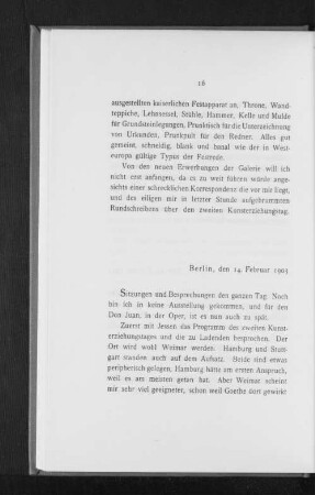 Berlin, den 14. Februar 1903