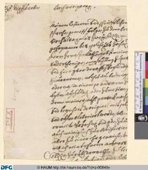 Fragment eines Briefes; Fragment einer Skizze(?)
