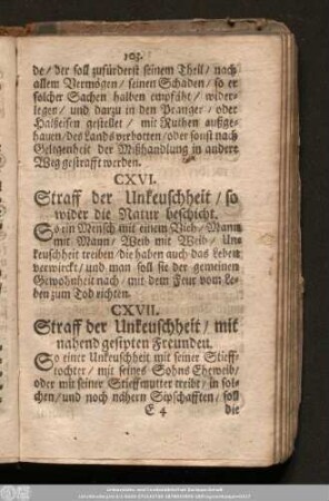 CXVII. Straff der Unkeuschheit/ mit nahend gesipten Freunden.