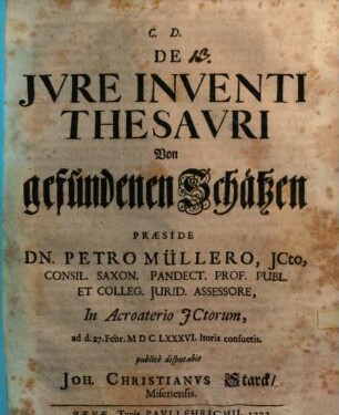 De iure inventi thesauri