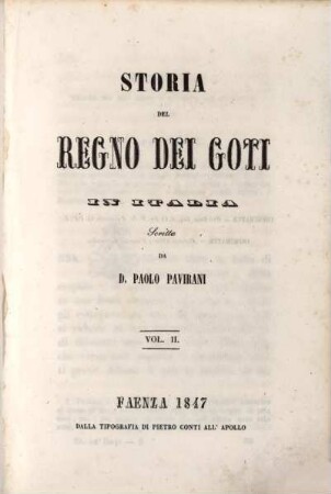Storia del regno dei Goti in Italia. 2