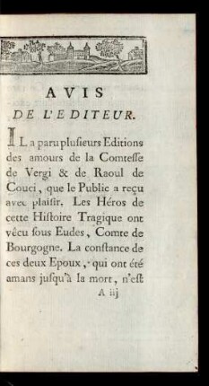Avis De L'Editeur.