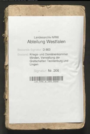 Mühlenregister der Grafschaft Tecklenburg