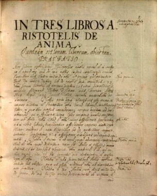 Jacobi Keller commentarius in libros Aristotelis de anima et Metaphysicorum - BSB Clm 27758